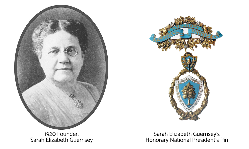 Founder, Sarah Elizabeth Mitchell Guernsey and her HNP Pin