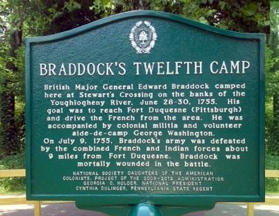 Braddock's Twelfth Camp Marker